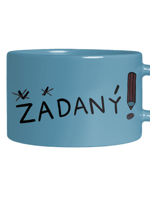 Zadaný a zadaná hrnek makronka Blue Macaron