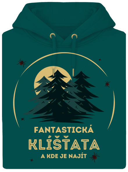 Fantastická klíšťata unisex mikina premium Emerald Green