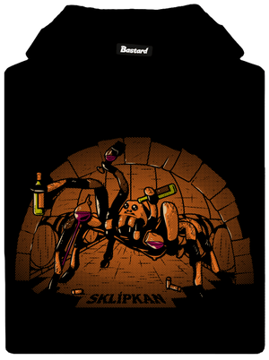 Sklípkan pánská mikina klokanka Black