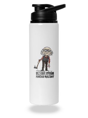 Neklidný bez kafe lahev na vodu White