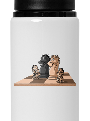 Šachová rodina lahev na vodu White