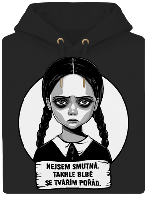 Nejsem smutná unisex mikina premium Dark Black