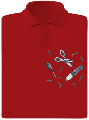 Halloween nářadí pánská polokošile Red Mal