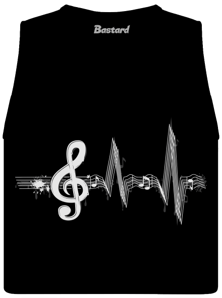Žiju muzikou dámské tílko volné Black