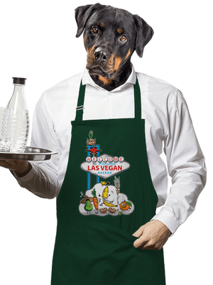 Las Vegan zástěra Bottle Green