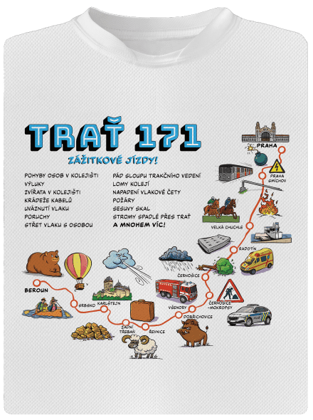 Trať 171 dětské sportovní tričko White