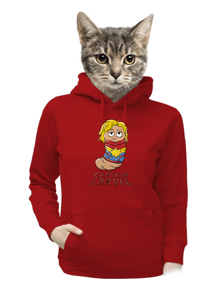 Captain Larvel dámská mikina klokanka Red Mal