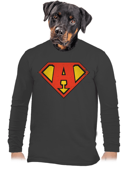 Jsem superhrdina pánské dlouhý rukáv Dark Grey