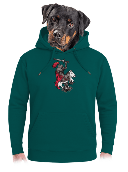 Rytíř unisex mikina premium Emerald Green