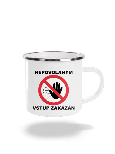 Nepovolaným vstup zakázán plecháček White