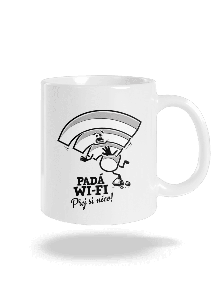 Padá wi-fi klasický hrnek White