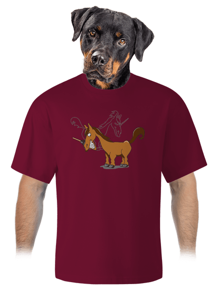 Jednorožec unisex tričko oversized Garnet