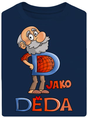 D jako děda unisex tričko oversized Midnight Blue
