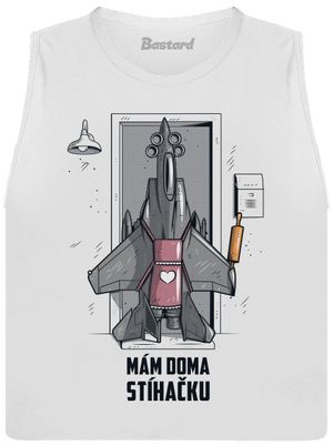 Stíhačka dámské tílko volné White