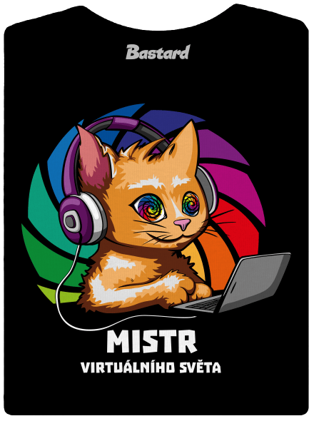 Mistr virtuálního světa dámské tričko s lemem Black