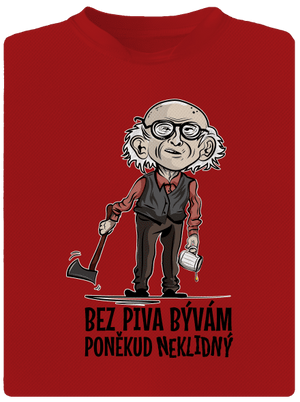 Neklidný bez piva pánské sportovní tričko Red Mal