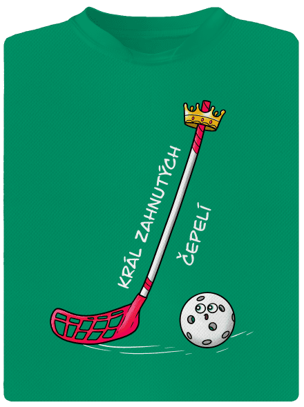 Král zahnutých čepelí - florbal dětské sportovní tričko Kelly Green Mal