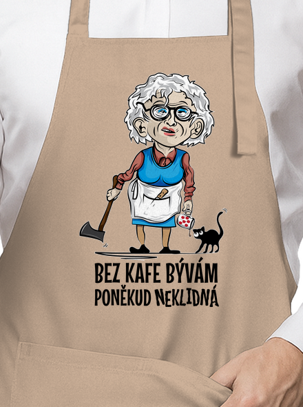 Neklidná bez kafe zástěra Rope