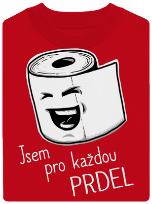 Prdel unisex mikina bez kapuce Red