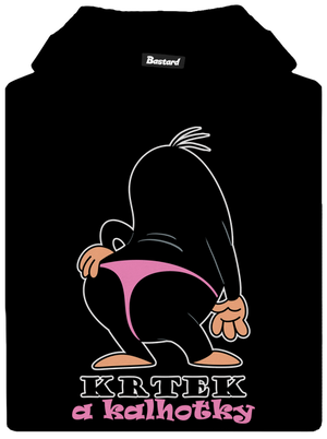 Krtek a kalhotky dětská mikina klokanka Black