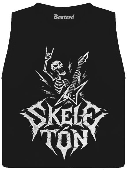 Skeletón dámské tílko volné Black