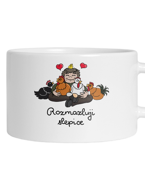 Rozmazluji slepice hrnek makronka White
