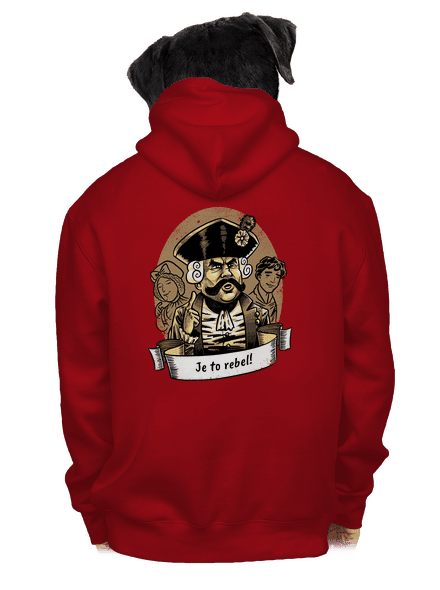 B14: S čerty nejsou žerty pánská mikina na zip Red