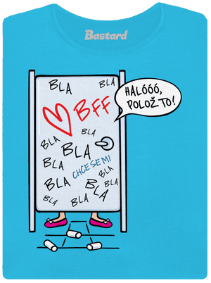 Obsazeno dámské tričko s lemem Blue Atol