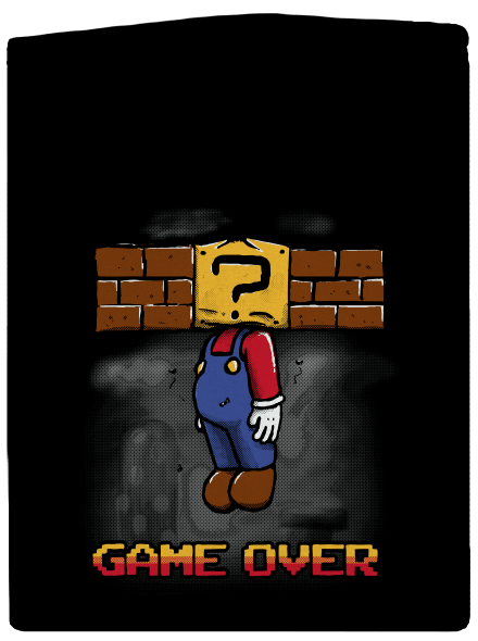 Game over pánská mikina na zip Black