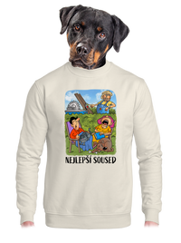 unisex mikina bez kapuce