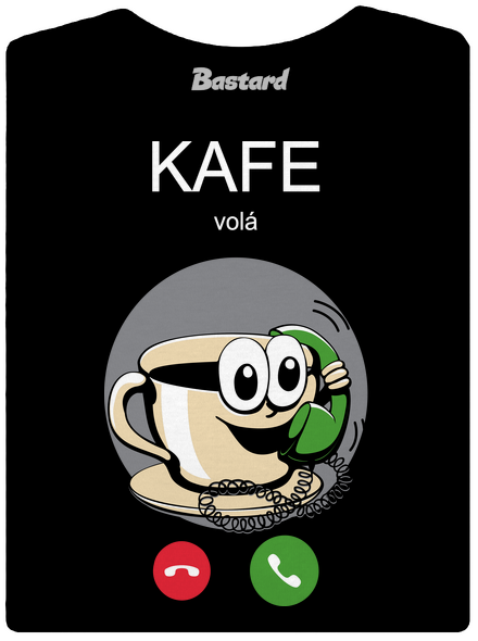Kafe volá dámské tričko premium Black