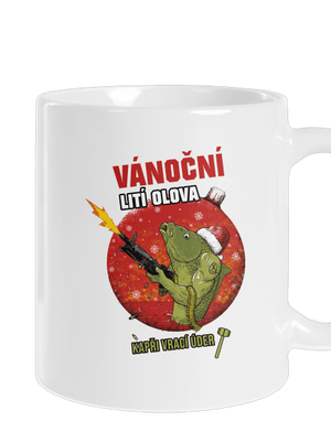Vánoční lití olova klasický hrnek White
