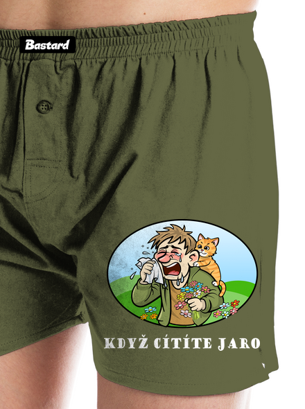 Cítíte jaro pánské trenky Khaki