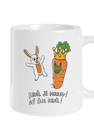 Král je mrkev, ať žije král klasický hrnek White