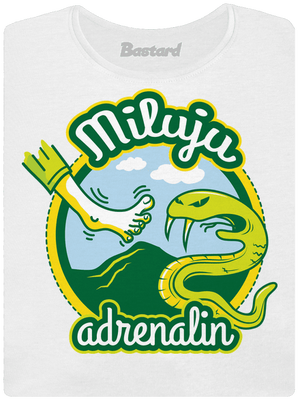 Miluju adrenalin dámské tričko s lemem White