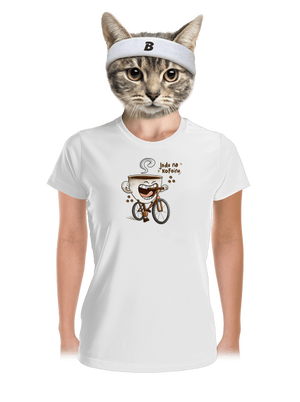 Jedu na kofeinu dámské sportovní tričko White