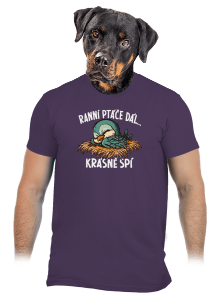 Ranní ptáče spí pánské tričko Urban Purple