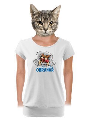 Můj obranář dámské tričko s lemem White