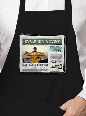Rybářské noviny zástěra Black