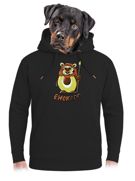 Ewokado unisex mikina premium Dark Black