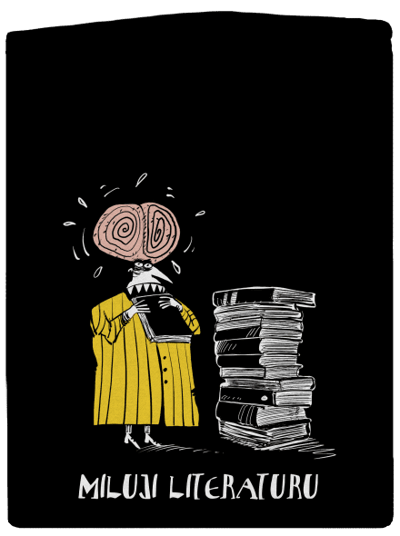 Miluji literaturu pánská mikina na zip Black