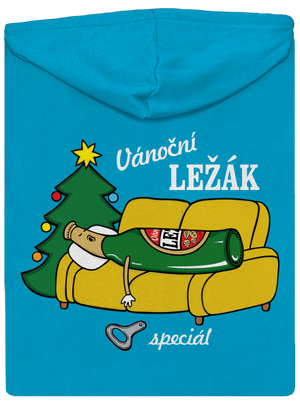 Vánoční ležák dámská mikina na zip Blue Atol