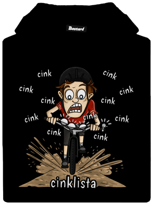 Cinklista pánská mikina klokanka Black