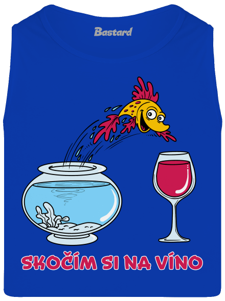Skočím si na víno pánské tílko Royal Blue