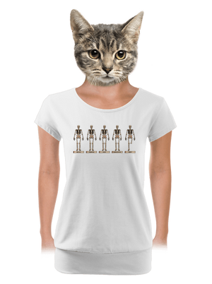 Kostry dámské tričko s lemem White