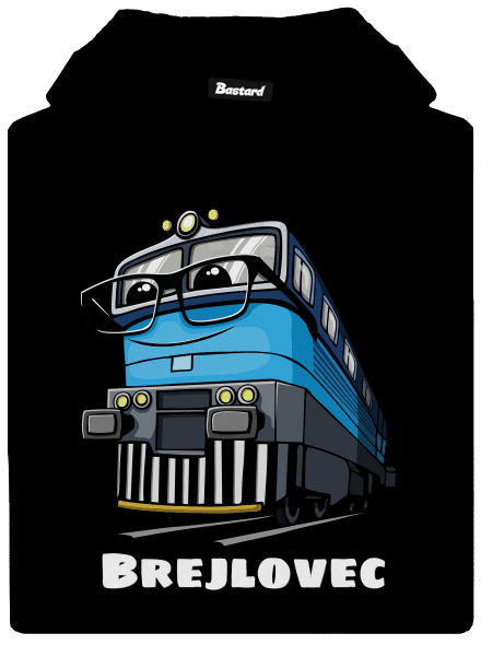 Brejlovec pánská mikina klokanka Black
