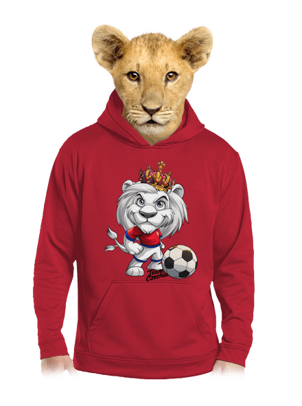 Fotbalový lev dětská mikina klokanka Fire Red