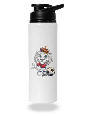 Fotbalový lev lahev na vodu White