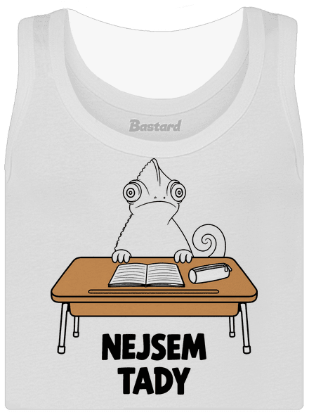 Nejsem tady dámské tílko klasické White