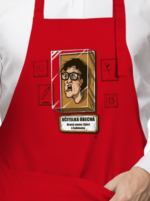 Učitelka obecná zástěra Red